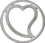 DUR vari Einleger Heart, silber, round S