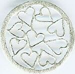 DUR vari Einleger Hearts, silber, round S