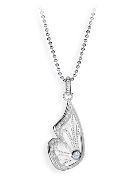 Heartbreaker Schmuck Kette butterfly, Topas/Zirkonia, M