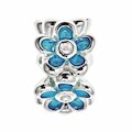 Lovelinks Bead Full Bloom Blue, Blüten Zirkonia/Emaille hellblau