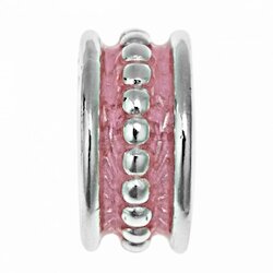 Lovelinks Bead Pearly Pink, Perlenstrang Emaille rosa