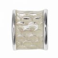 Lovelinks Bead White Waves, Wellen Emaille creme-weiß