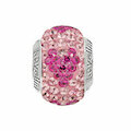 Lovelinks Bead Kristall, rosa/pink Herz