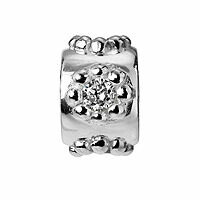 Lovelinks Bead mit Blumen/Zirkonia, silber