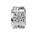 Lovelinks Bead mit Blumen/Zirkonia, silber