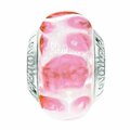 Lovelinks Muranoglas Pink Giraffe, klar pink gefleckt