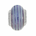 Lovelinks Muranoglas lavendelblau mit Streifen