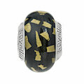 Lovelinks Muranoglas schwarz gold glitzer