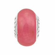 Petite Muranoglas Bead milchig-pink