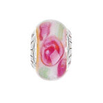 Muranoglas zartrosa pink Blumen 