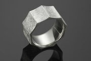 sim Schmuck Ring michiko, breit, Silber