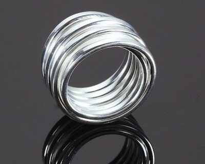 sim Schmuck Ring Sarah, Spirale, Silber